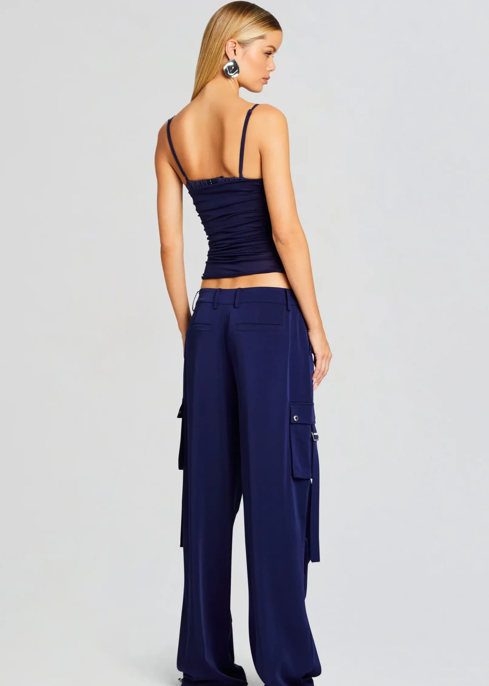 Shop Lai Satin Cargo Pant Day to Night