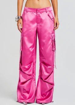 Cheap Lai Satin Cargo Pant Resort '24
