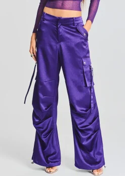 Outlet Lai Satin Cargo Pant Bottoms