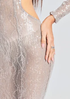 Best Sale Lenora Sequin Embellished Dress Maxi