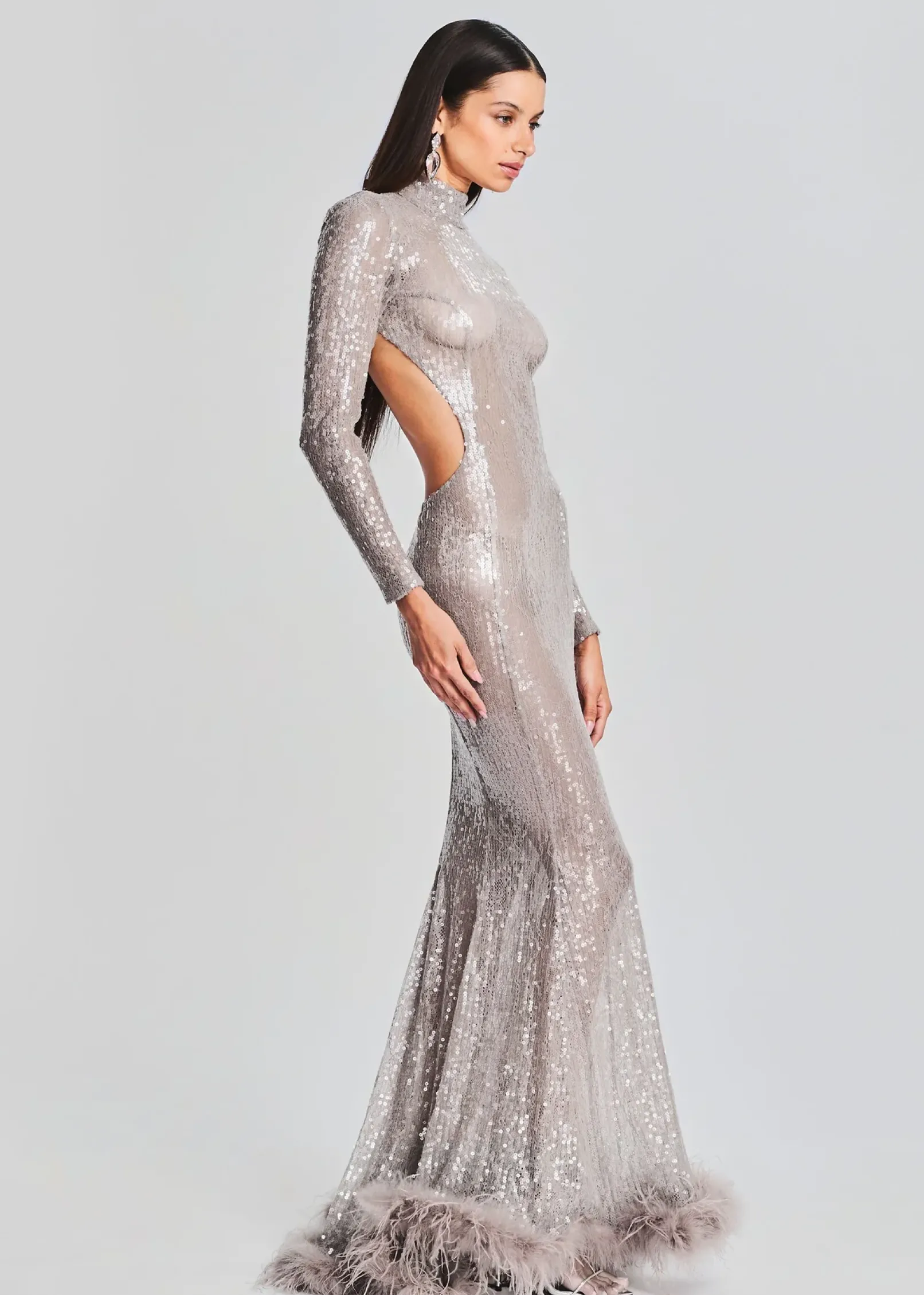 Best Sale Lenora Sequin Embellished Dress Maxi