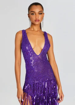 Clearance Libra Sequin Crochet Dress Resort '24
