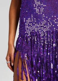 Cheap Libra Sequin Crochet Dress Guest Of