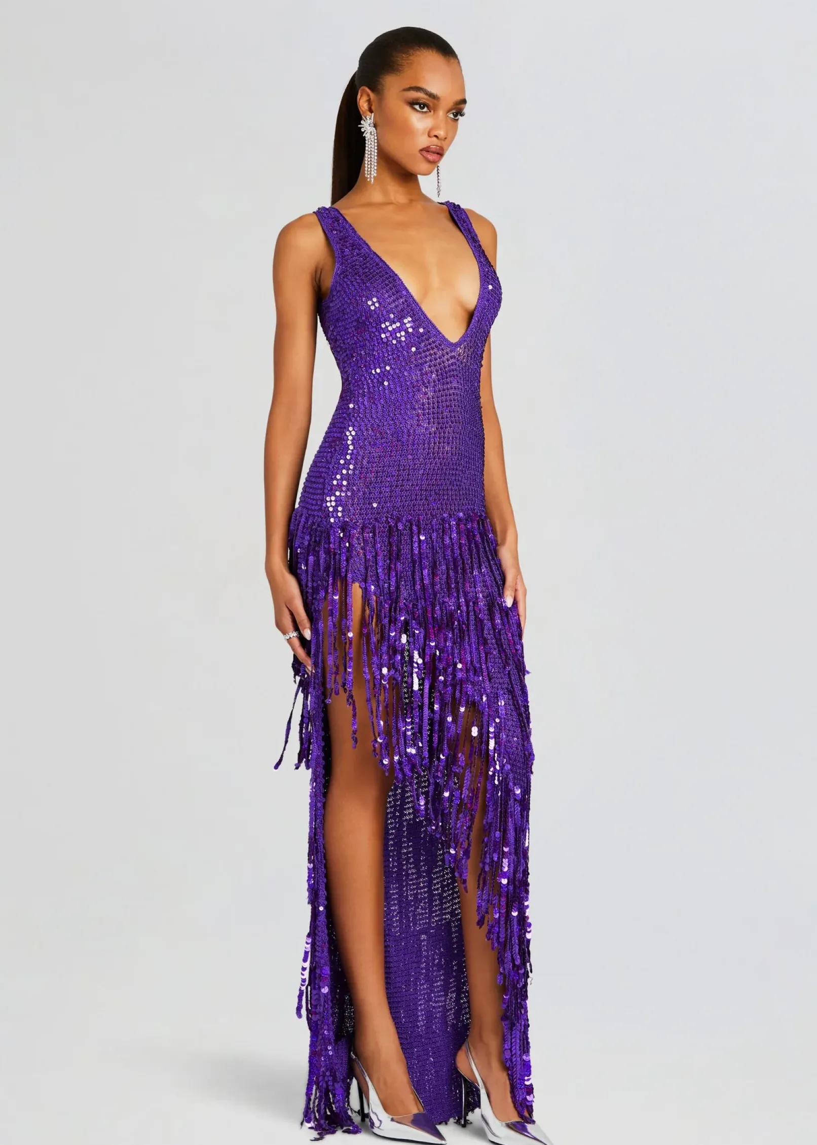 Sale Libra Sequin Crochet Dress RETROFÊTE