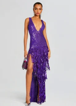 Best Libra Sequin Crochet Dress Maxi