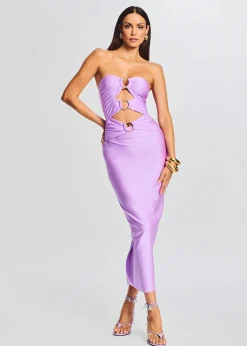 Fashion Lily Lycra Maxi Dress Tropical Hues