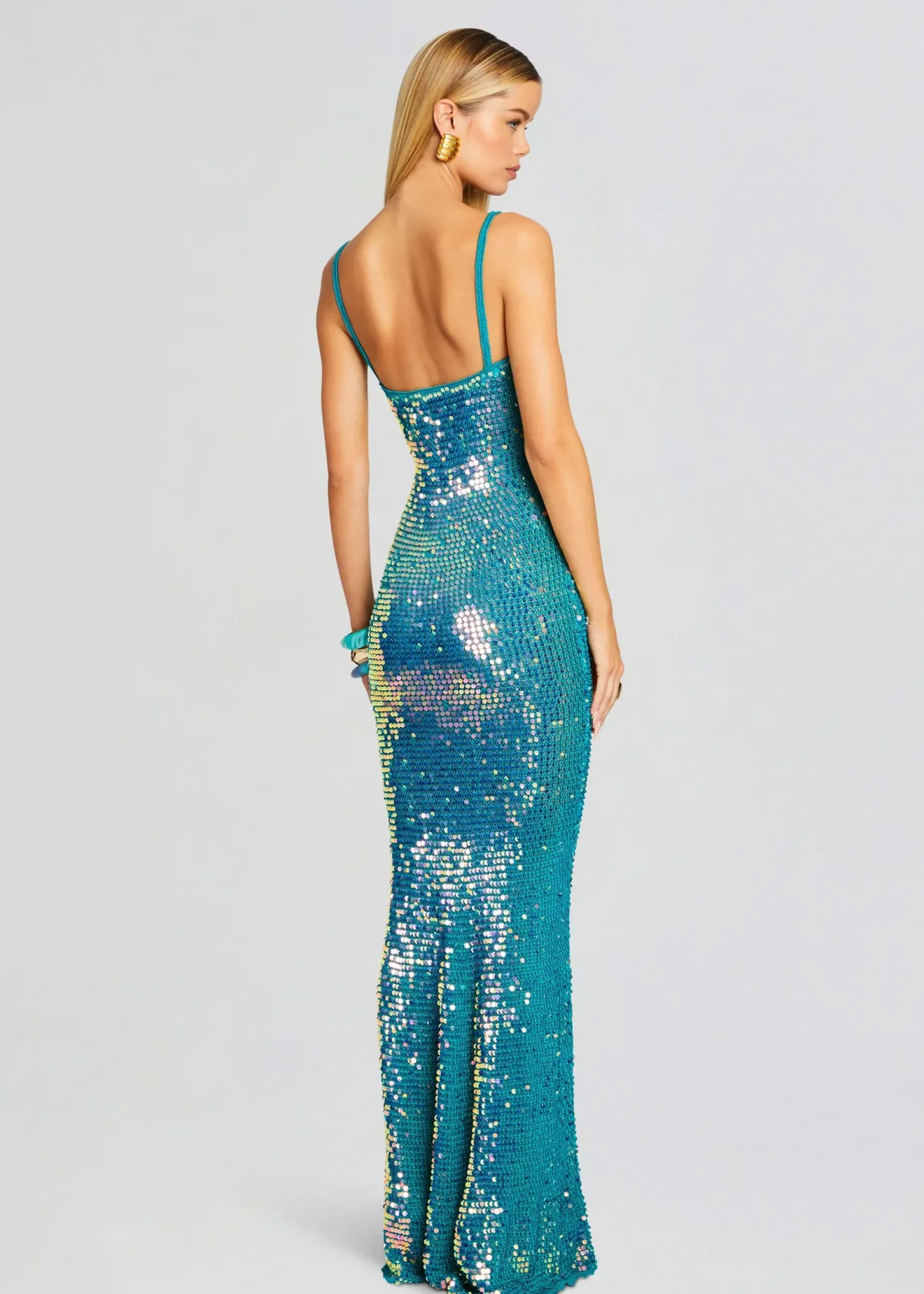 Best Sale Lisette Sequin Crochet Dress Subtle Shimmer