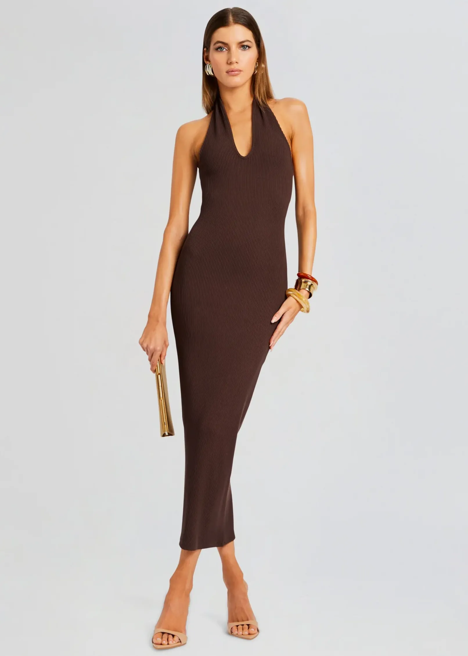 Sale Lozza Halter Neck Maxi Dress Men Neutral Moments