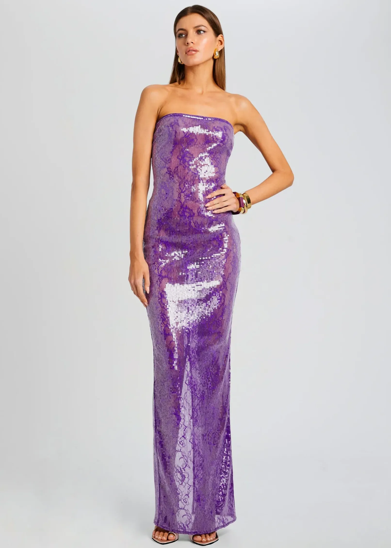 Clearance Lucia Sequin Lace Dress Resort '24