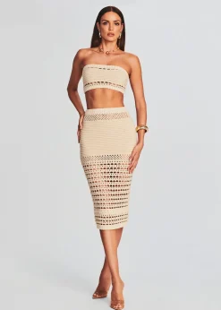 Discount Luiz Knit Crochet Top Sheer Bliss