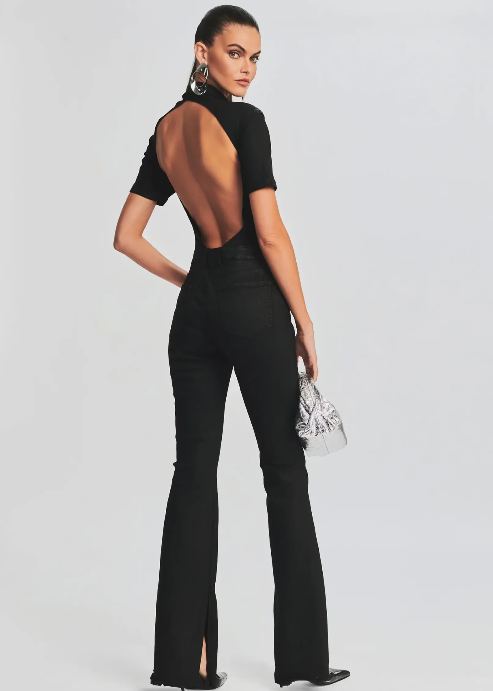 Store Lyla Coated Denim Jumpsuit Jumpsuits