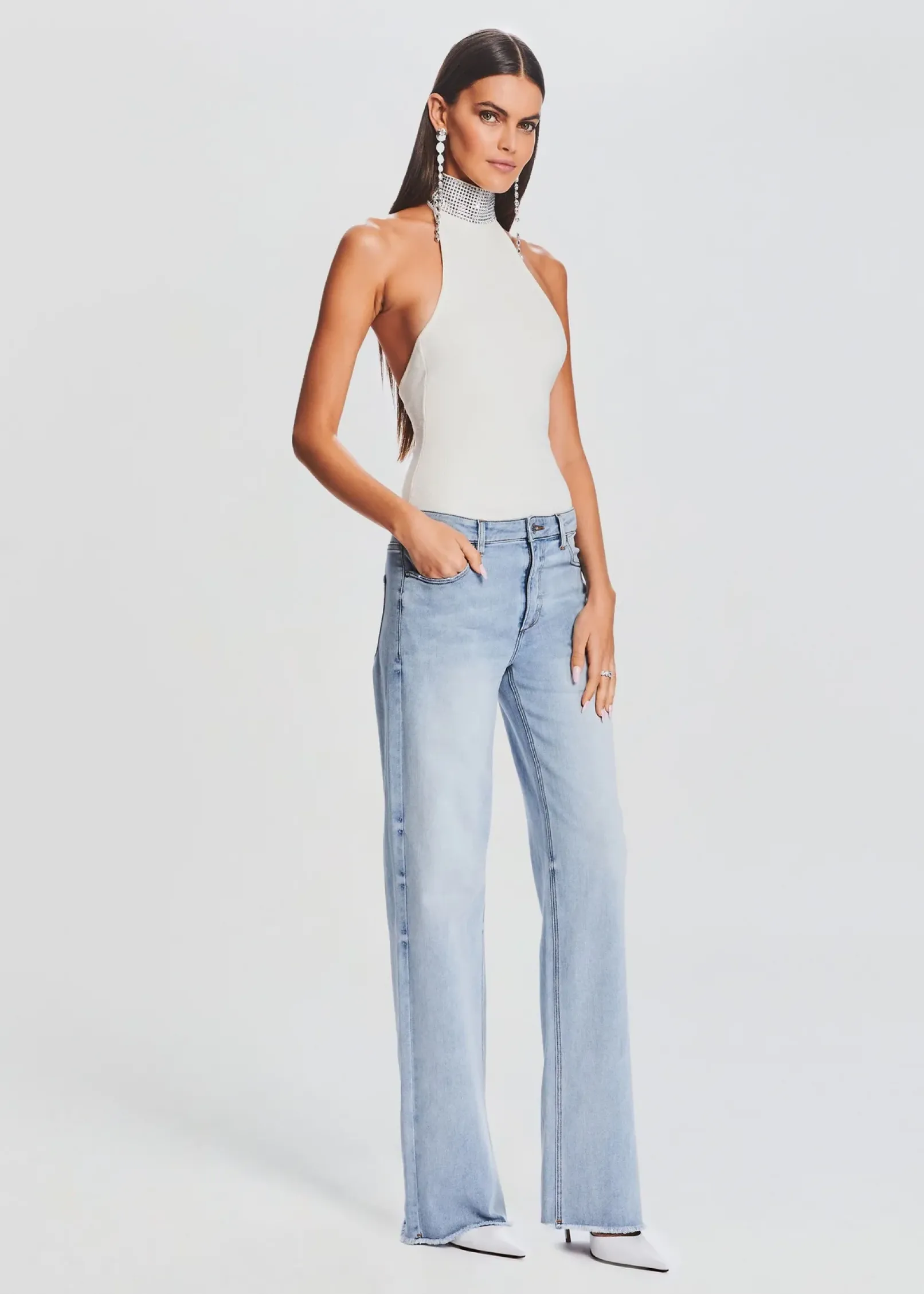 Clearance Maci Embellished Knit Bodysuit The Destination Bride
