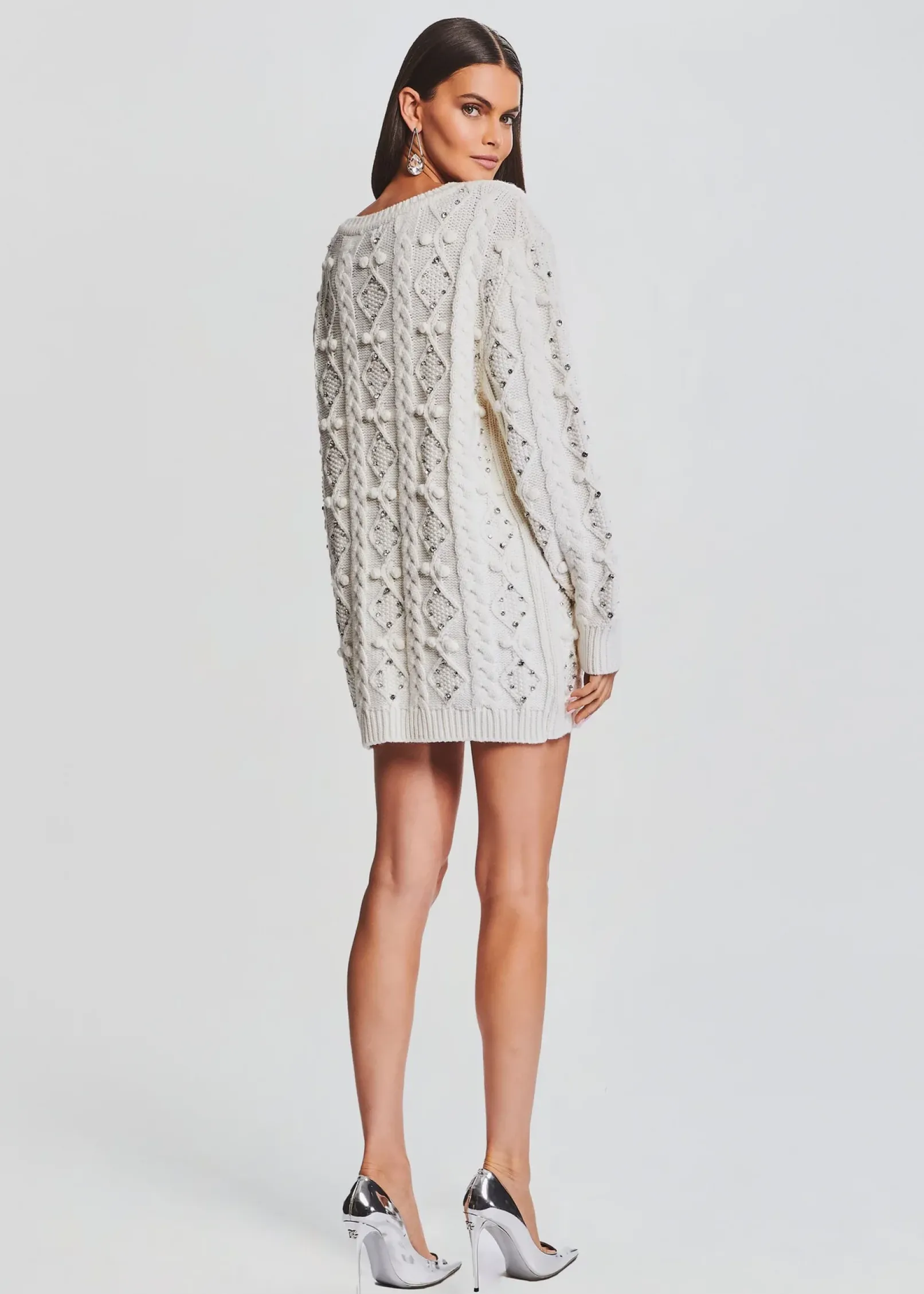 Hot Maple Embellished Sweater Dress Dresses