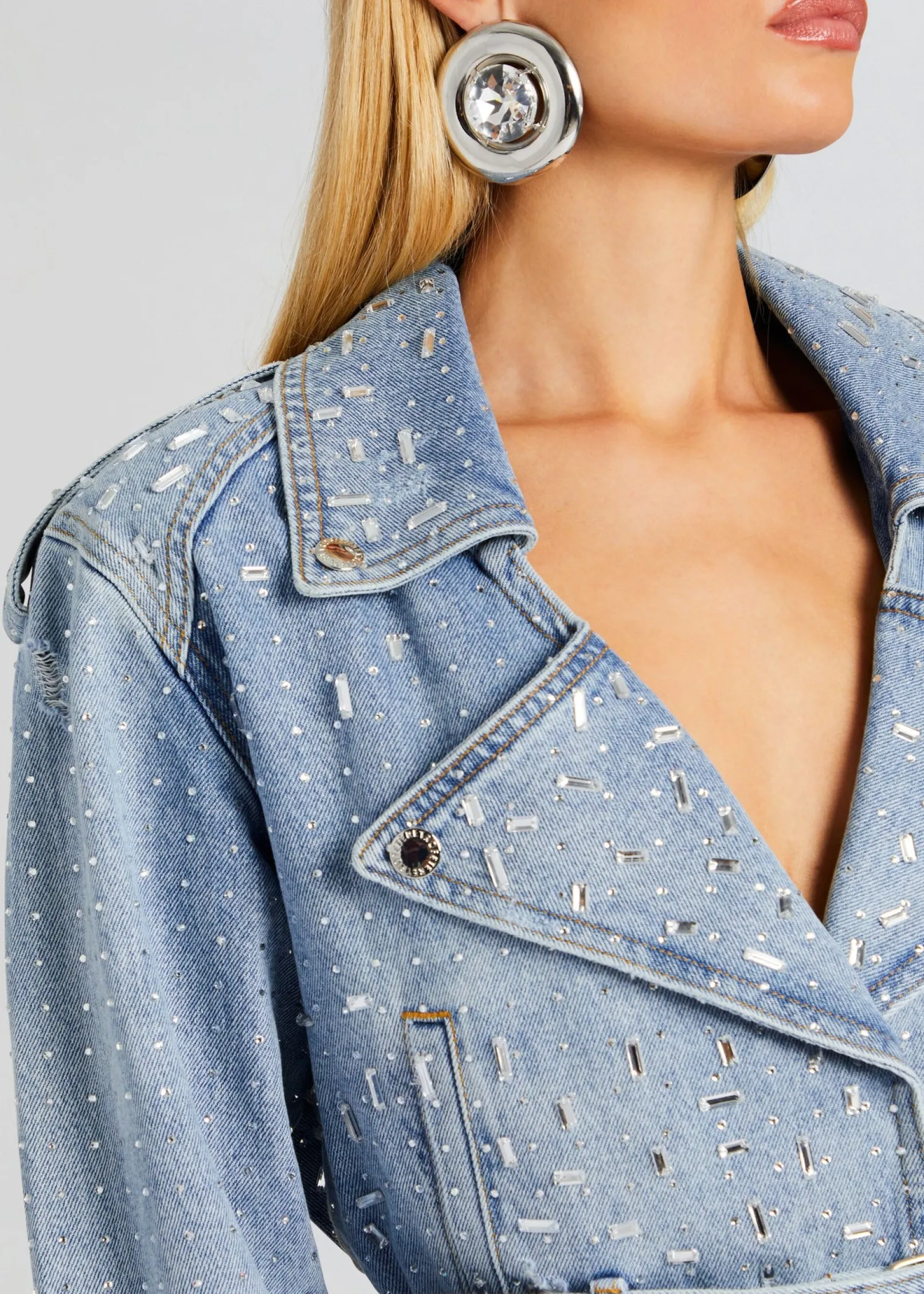 New Marcie Embellished Denim Jacket RETROFÊTE
