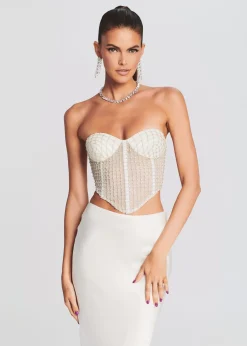 Best Margery Embellished Bustier Top Bachelorette Party
