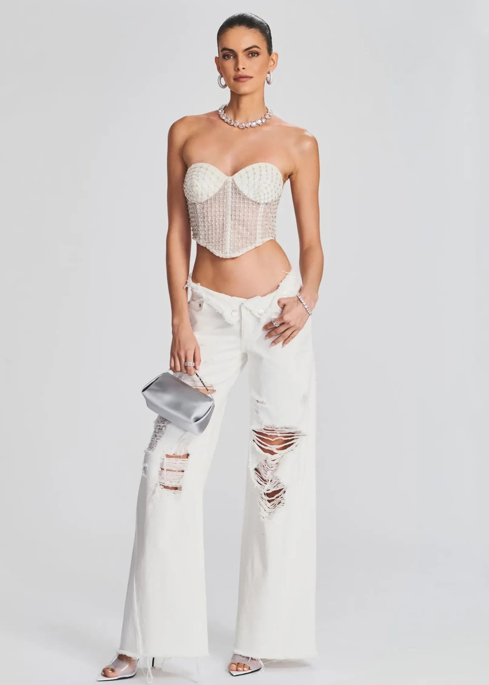Best Margery Embellished Bustier Top Bachelorette Party