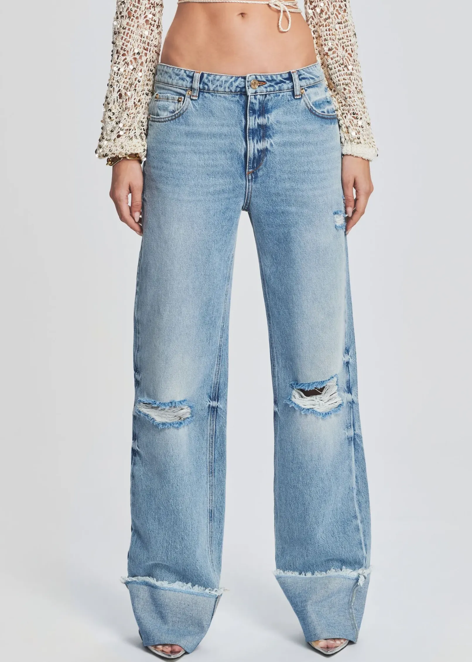 Cheap Margot Cuffed Boyfriend Jean Bottoms