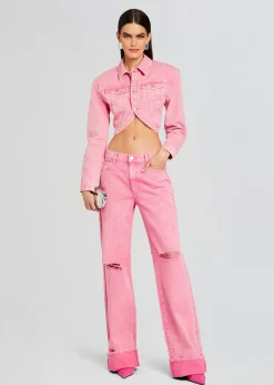 Best Sale Margot Cuffed Boyfriend Jean Denim