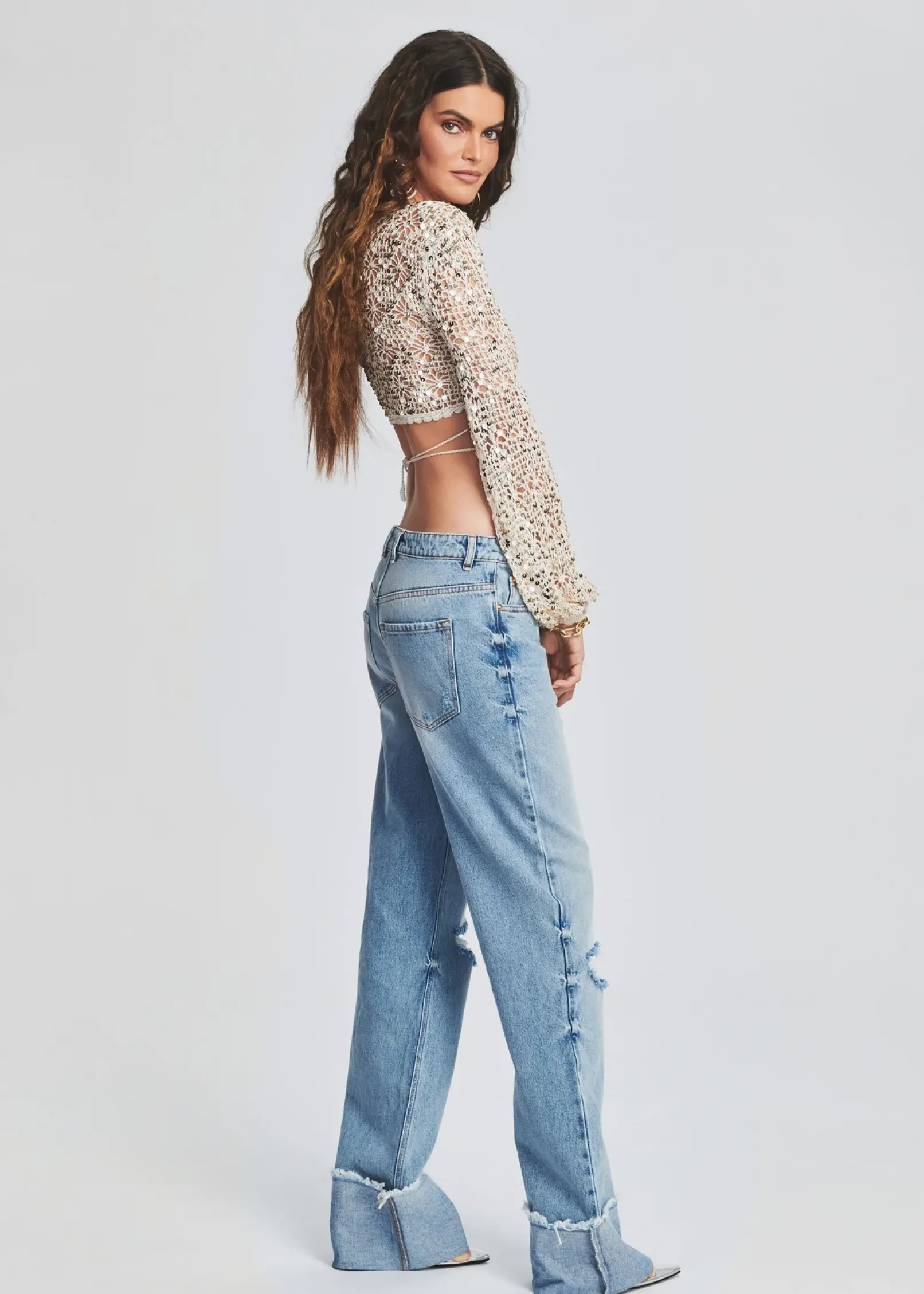 Outlet Margot Cuffed Boyfriend Jean Bottoms