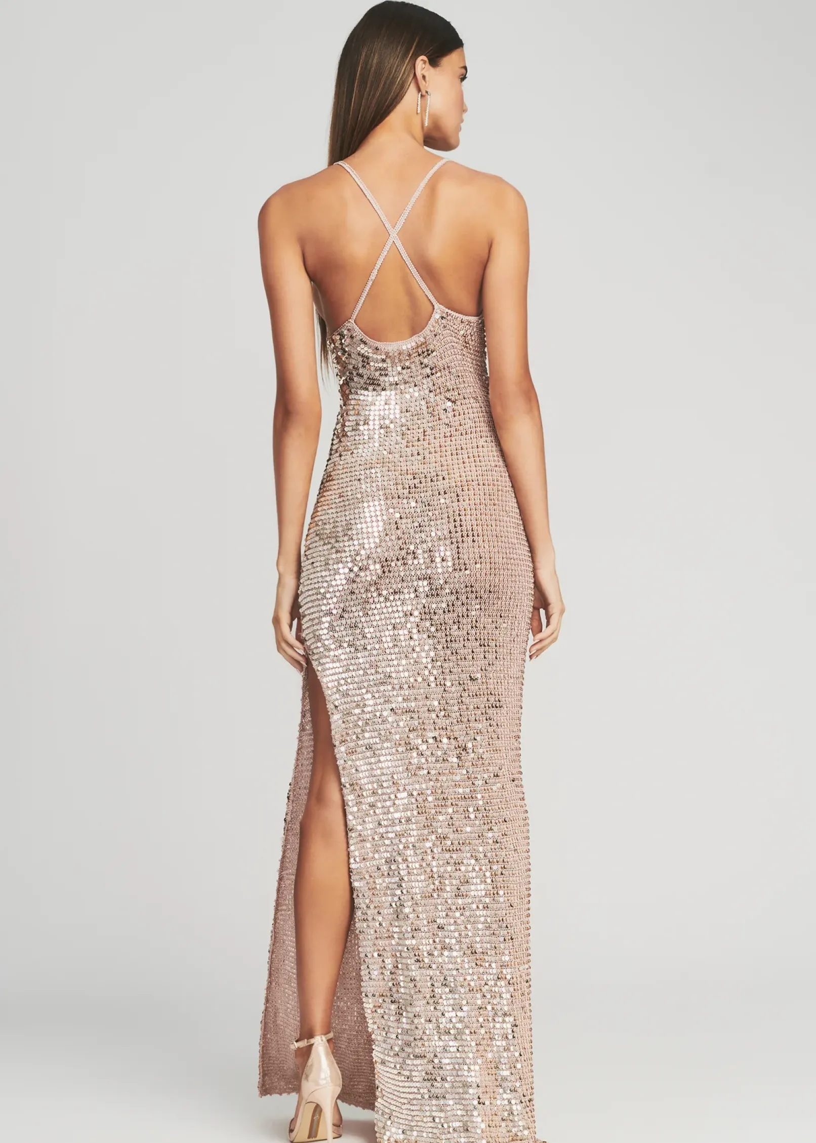 Hot Marie Sequin Crochet Dress Dresses