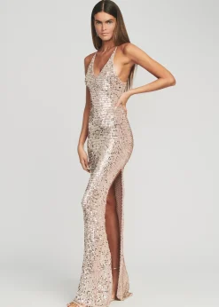 Fashion Marie Sequin Crochet Dress Bridal Party