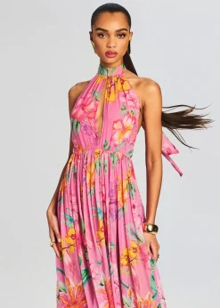 Flash Sale Megan Long Dress Tropical Hues