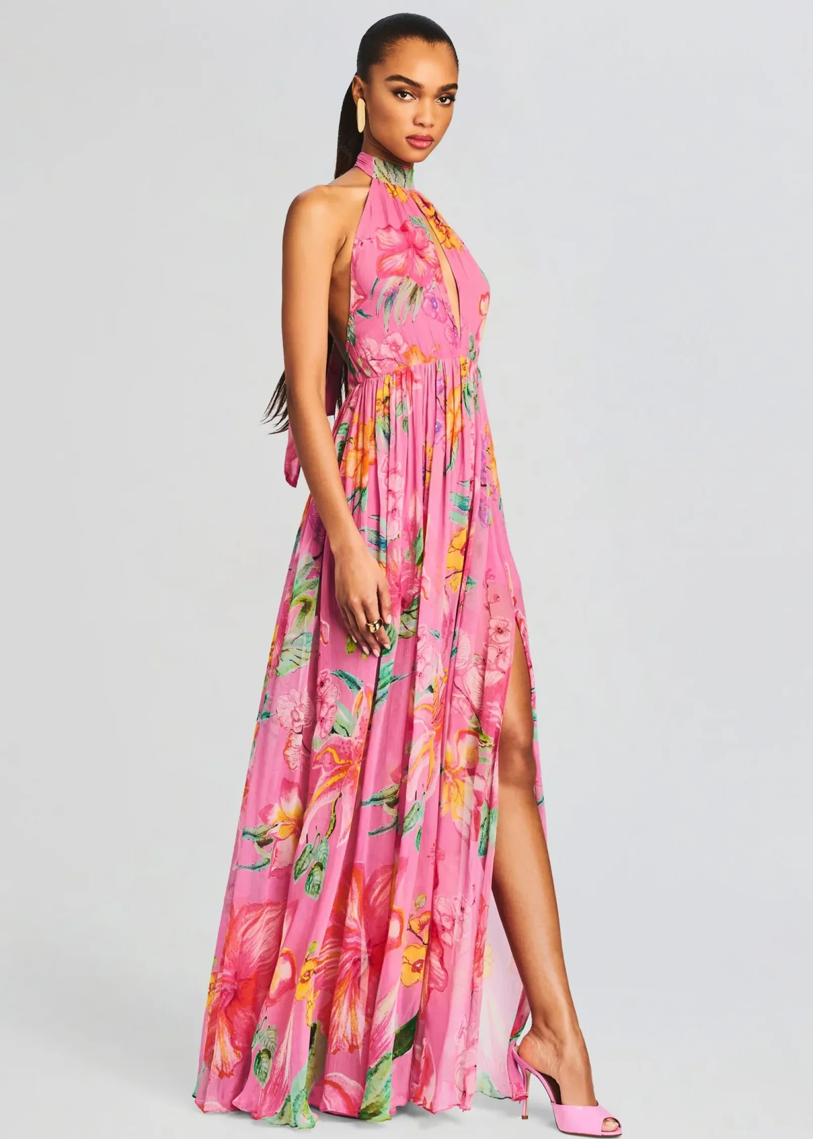 Flash Sale Megan Long Dress Tropical Hues