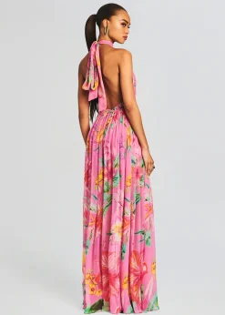 Flash Sale Megan Long Dress Tropical Hues