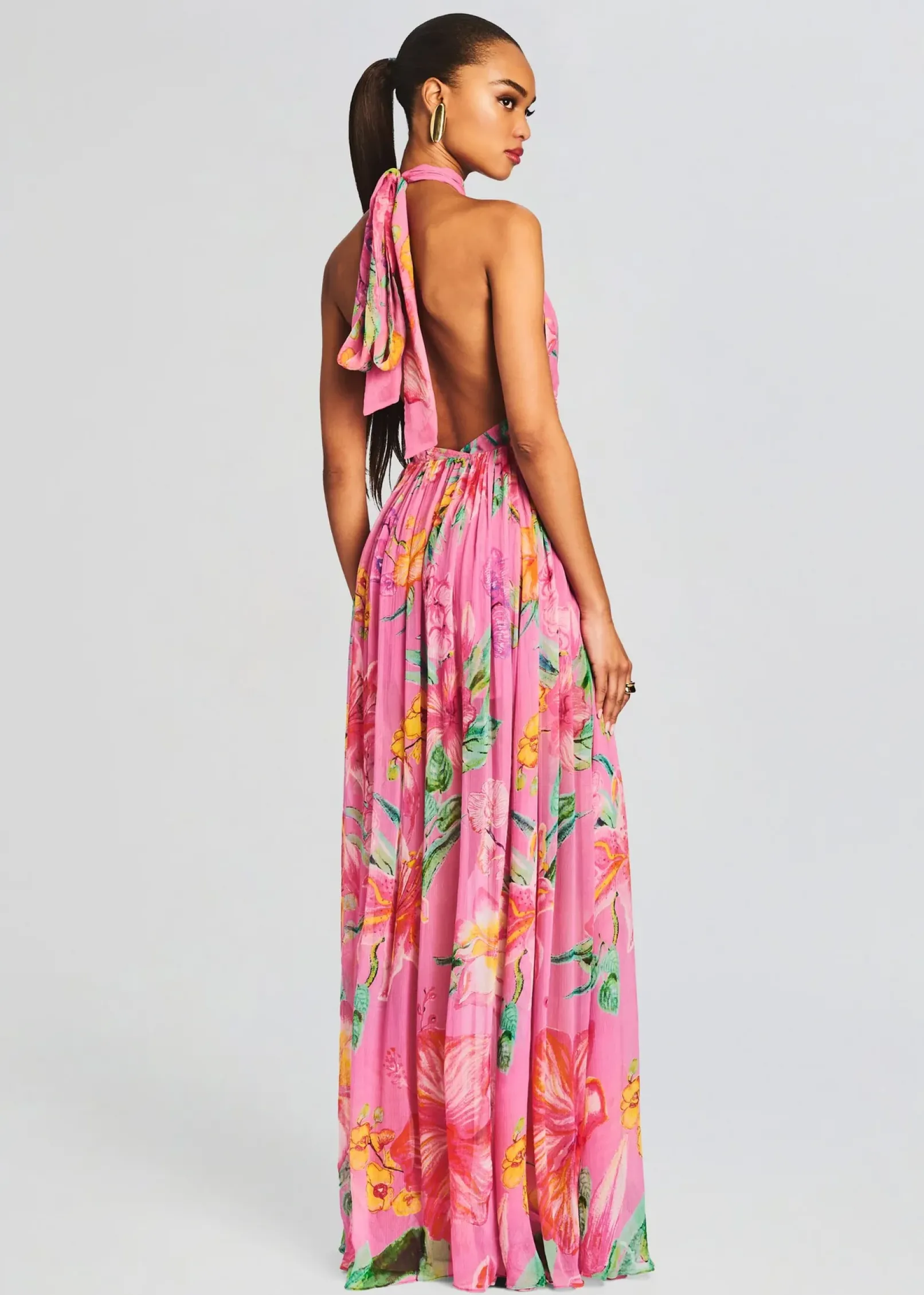 Flash Sale Megan Long Dress Tropical Hues