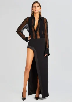 Shop Meghan Panelled Silk Blouse Night Out