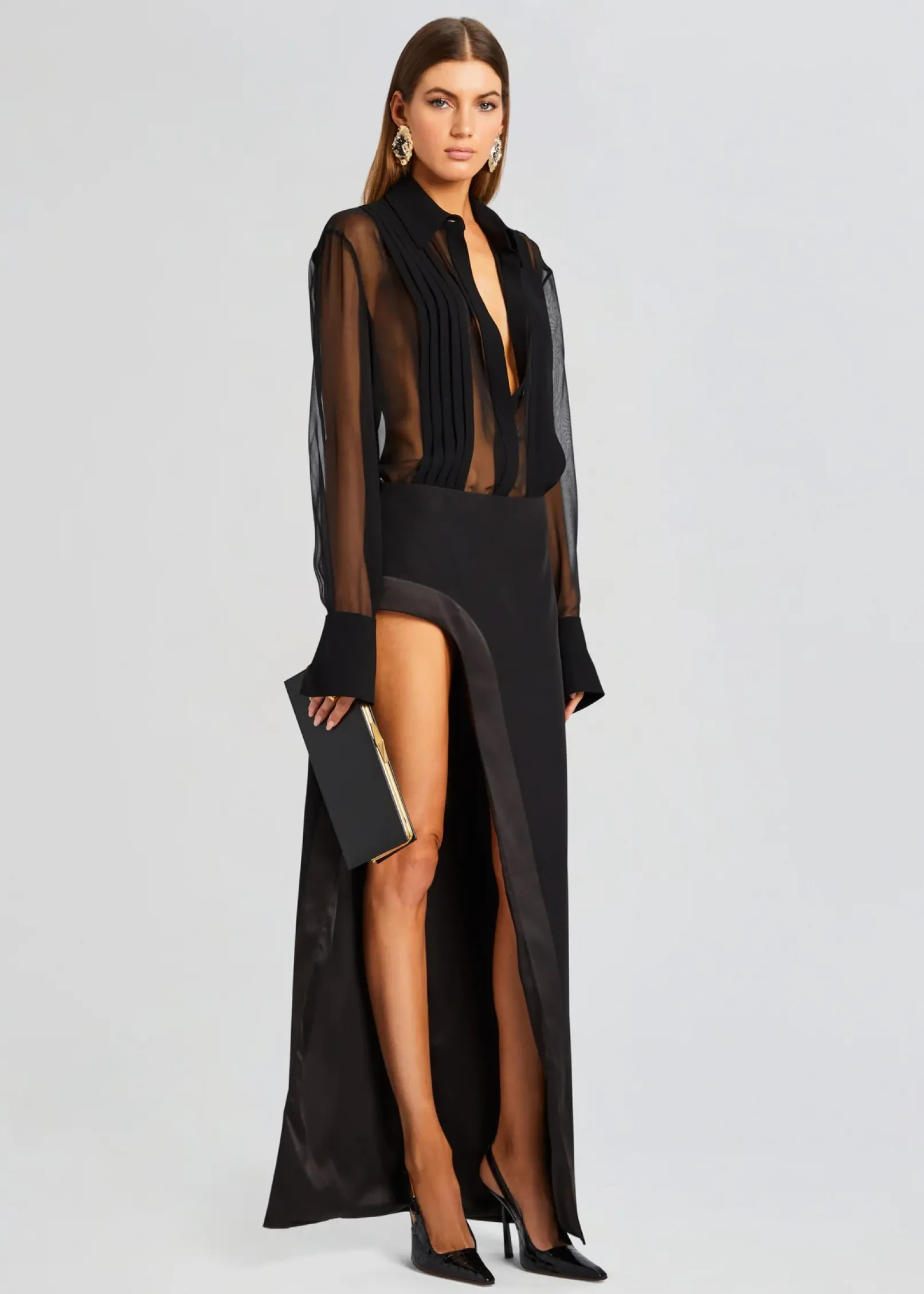Store Meghan Panelled Silk Blouse Business Chic