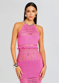 Discount Mesa Knit Crochet Dress Gowns