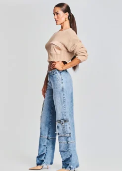 Hot Mid Cropped Devin Sweater Tops