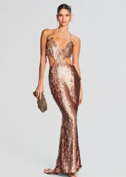 New Miko Feather Sequin Dress RETROFÊTE