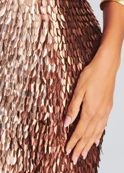 Cheap Miko Feather Sequin Dress Dresses