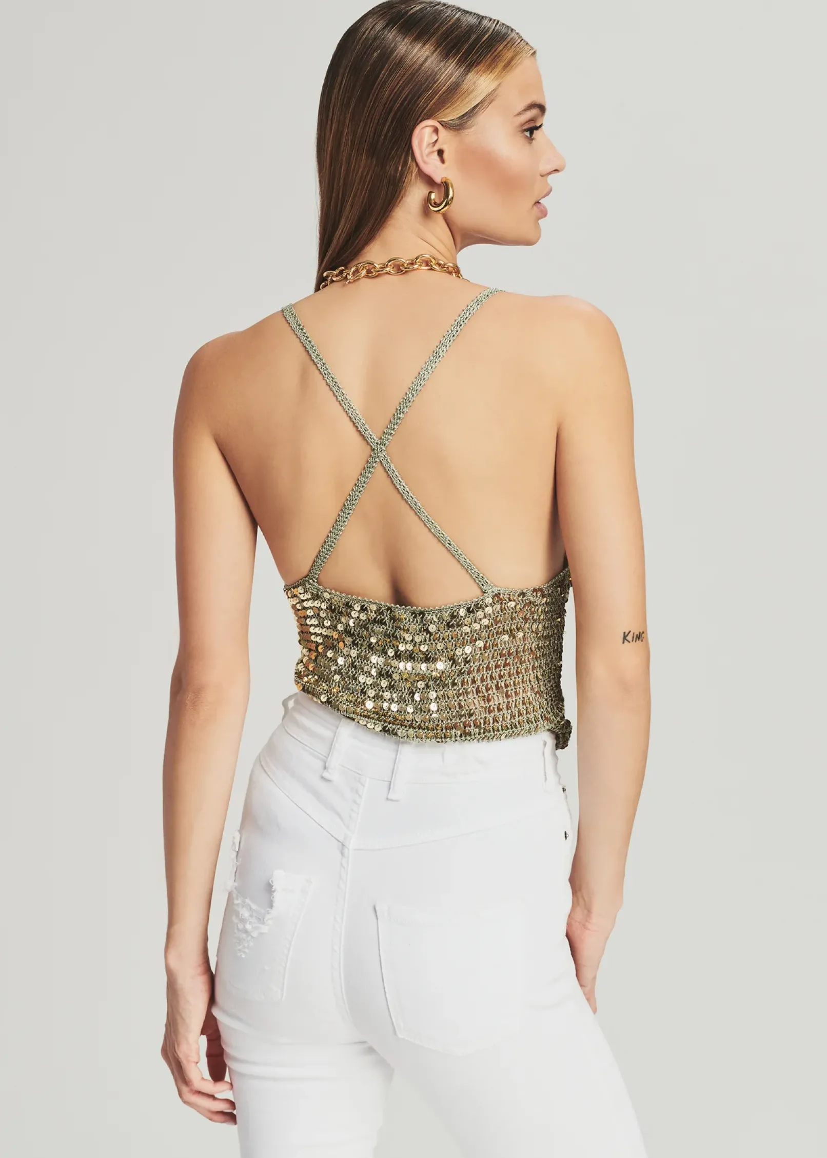 Clearance Molly Sequin Crochet Top Honeymoon Looks