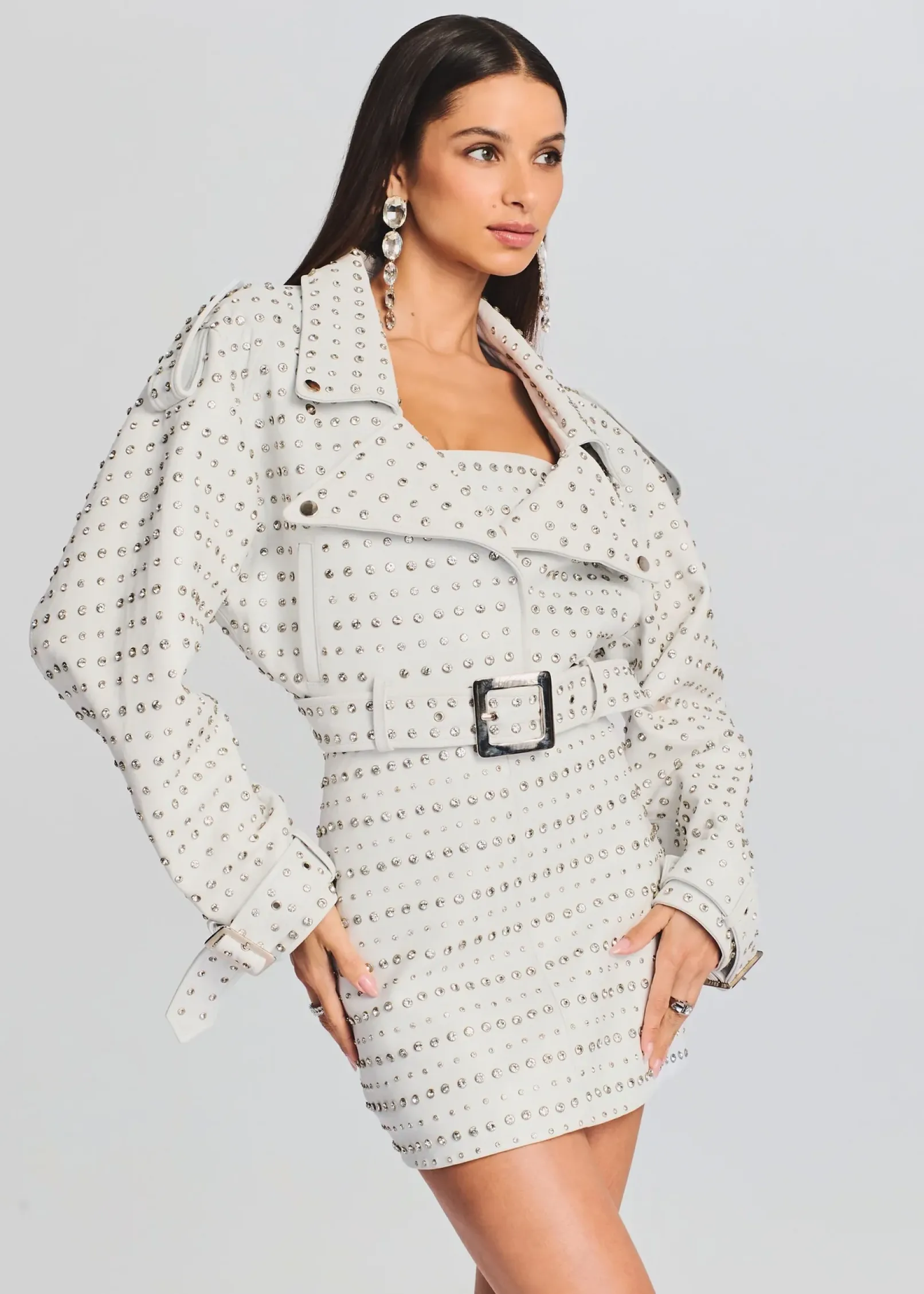 Clearance Mora Embellished Leather Jacket Jackets