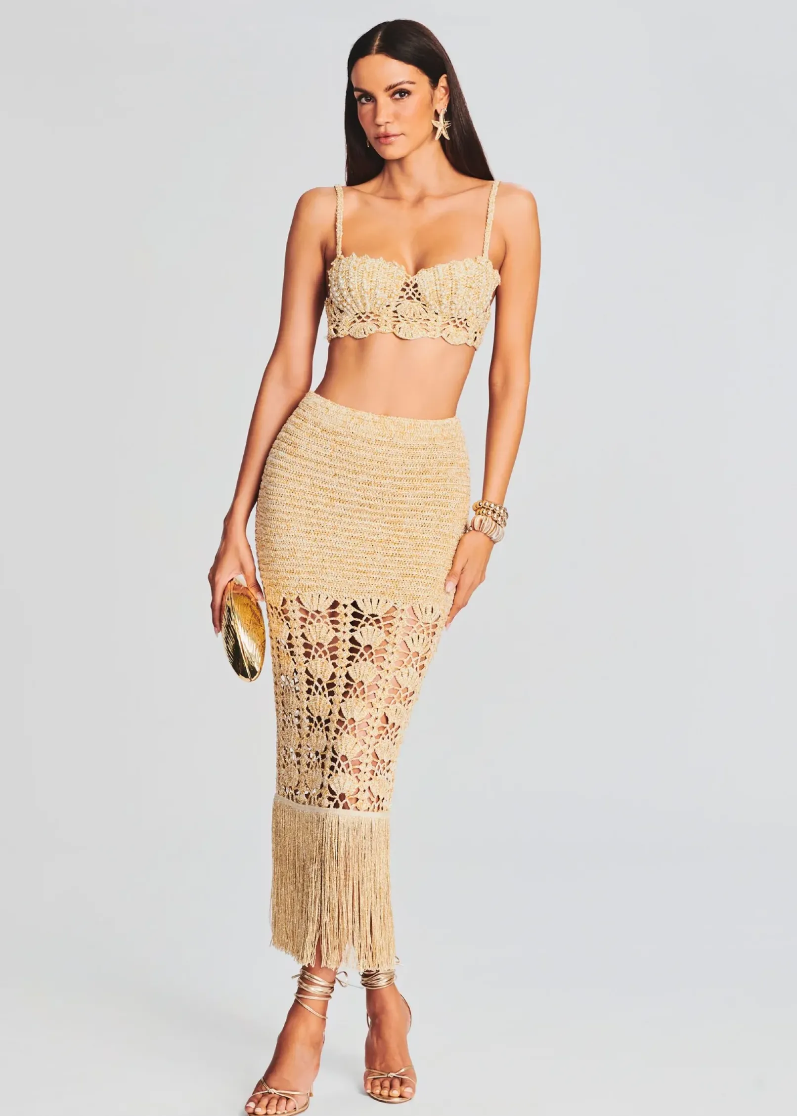 Store Naida Crochet Skirt Bottoms