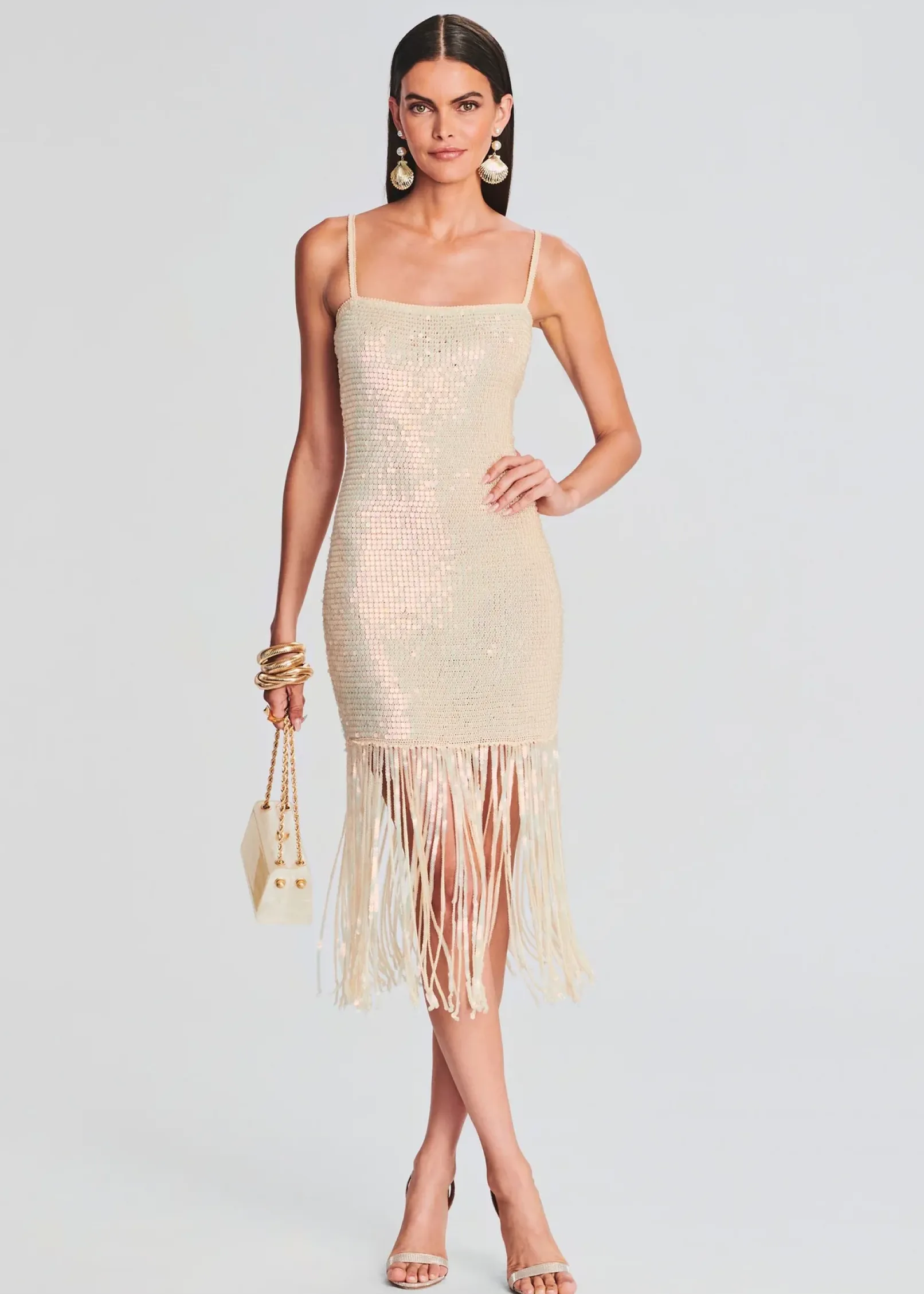 Clearance Nalu Sequin Crochet Dress RETROFÊTE