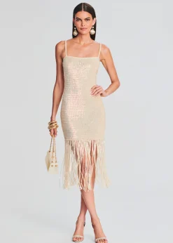 Outlet Nalu Sequin Crochet Dress Midi