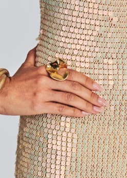 Outlet Nalu Sequin Crochet Dress Midi