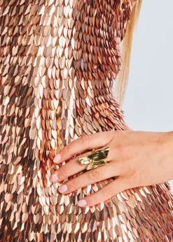 Best Sale Nara Feather Sequin Dress Guest Of