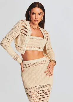 Flash Sale Nico Knit Crochet Cardigan Men Neutral Moments
