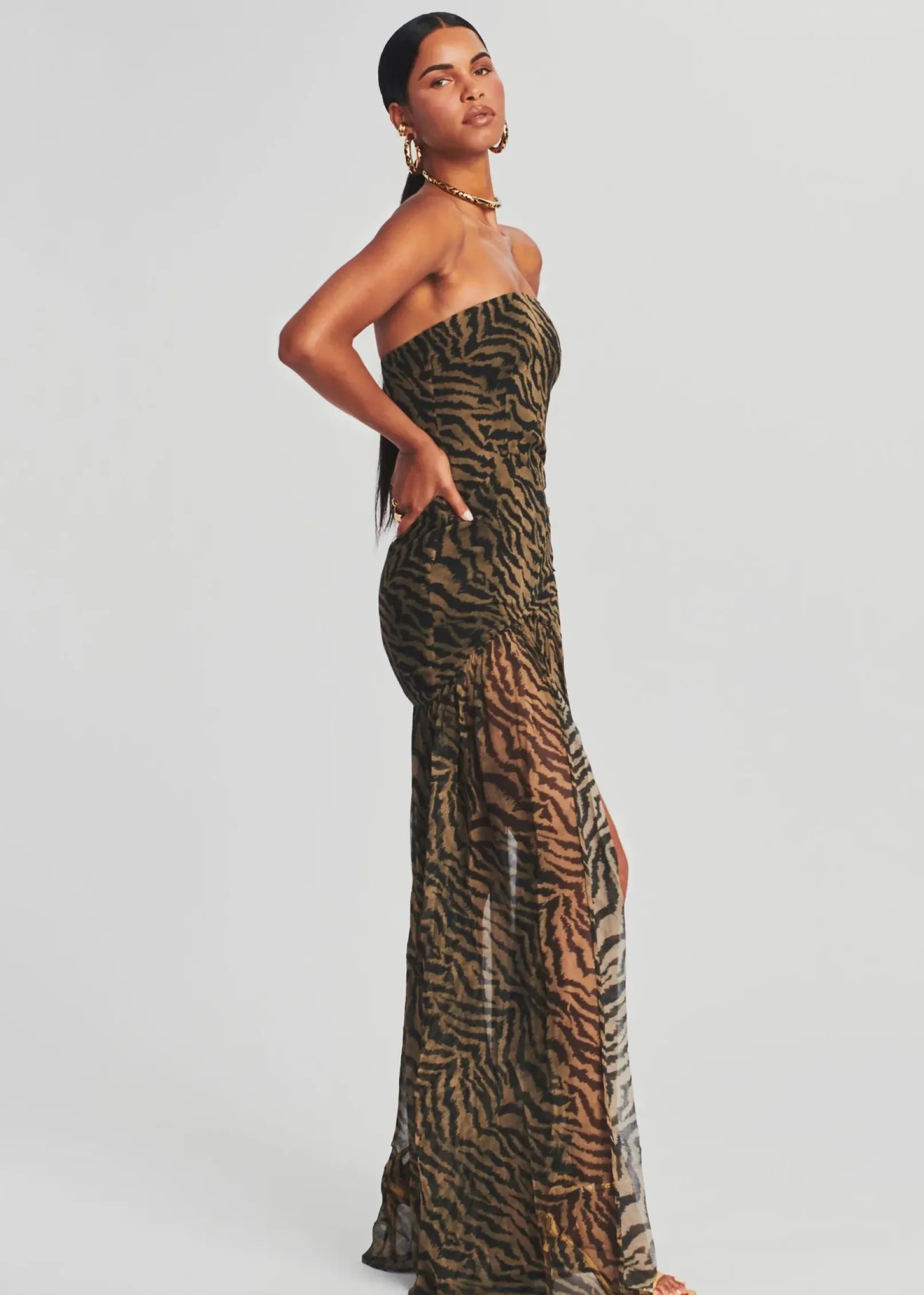 Discount Nicole Silk Chiffon Dress Gowns