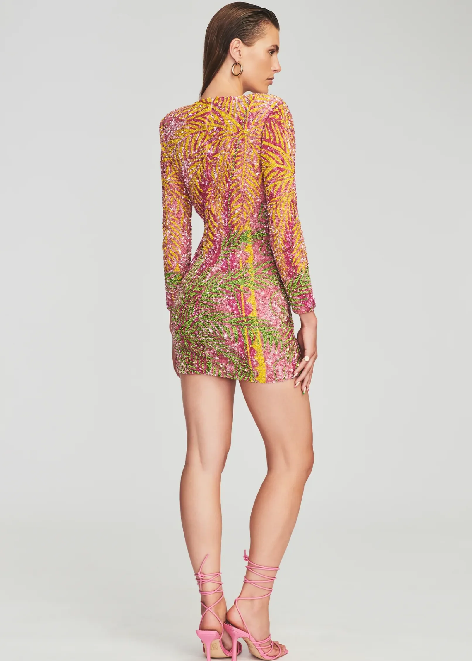 New Nikki Sequin Palm Dress Final Sale