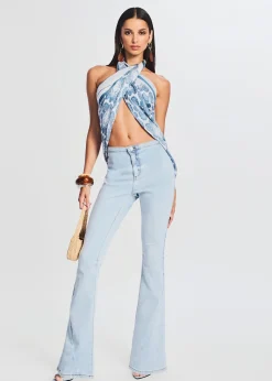 Online Nora Mid Rise Flare Jean Bottoms
