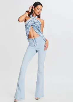Online Nora Mid Rise Flare Jean Bottoms