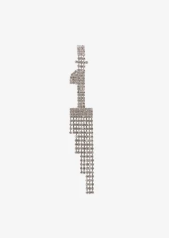 Store Number Rhinestone Earring Accessories