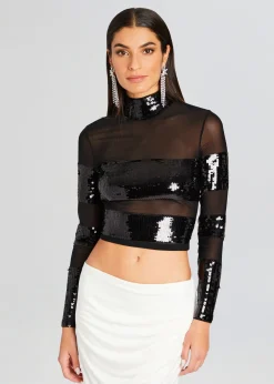 Store Nyx Sequin Top Tops
