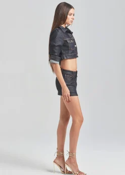Shop Ollie Cropped Denim Jacket Jackets